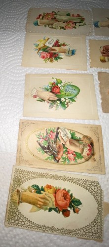 Victorian Calling Name Trade Cards Die Cut Decor-Jennie Dutton-Laura Peters - Picture 9 of 22