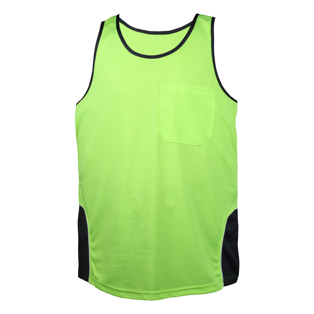 Reversible Utility Vest In Fluoro Yellow - Rainbird Workwear - Foto 2