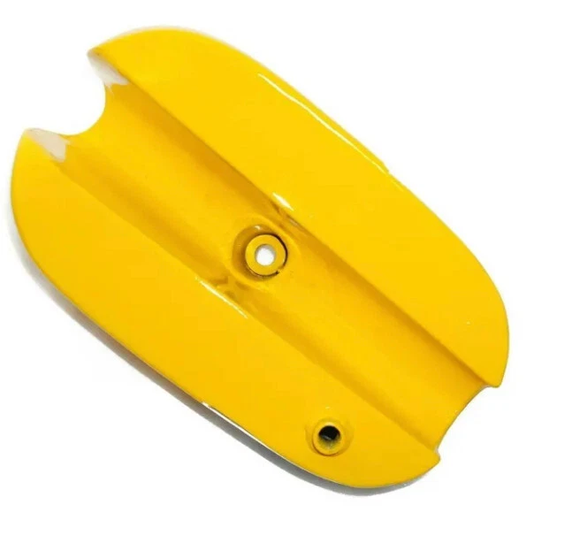 FIT FOR BSA B25 B40 B44 C15 Victor Enduro Trials Steel Chrome & Yellow Tank +cap — 第 4/4 张图片