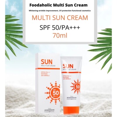 Foodaholic (EXP 08/26) Multi Sun Cream SPF50+PA+++ Block Whitening Anti-wrinkle 
