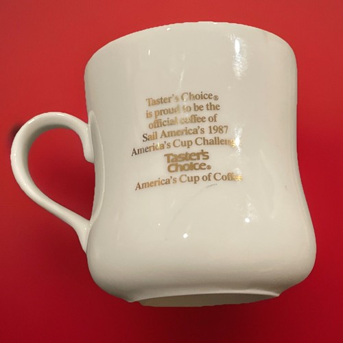 Tazza caffè vintage Taster's Choice "AMERICA'S CUP CHALLENGE 1987" scatola originale - Foto 3 di 3