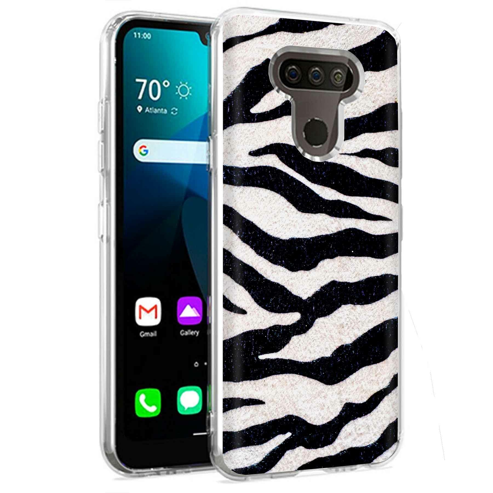 Phone Case for LG Harmony 4,Xpression Plus 3,K40S, Zebra Stripe 1 Print