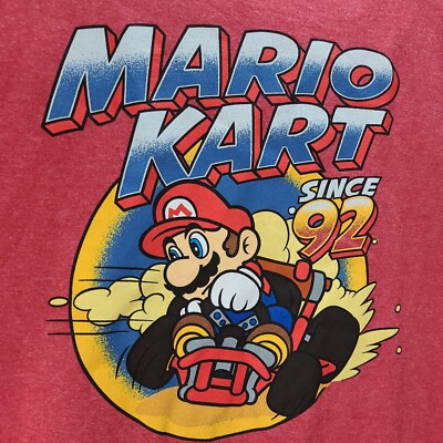Nintendo Super Mario Kart Since 1992 Winner Men Retro look