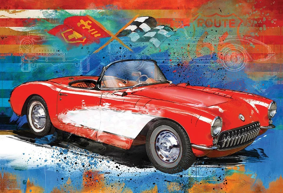 1965 Corvette Sting Ray Puzzle 550-Piece in Collectible Tin - Image 2 of 4