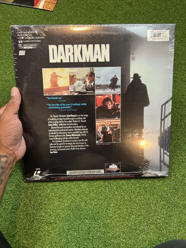 Liam Neeson, Frances McDormand "Darkman" Sealed Crime Thriller Laserdisc Movie - Image 2 of 4