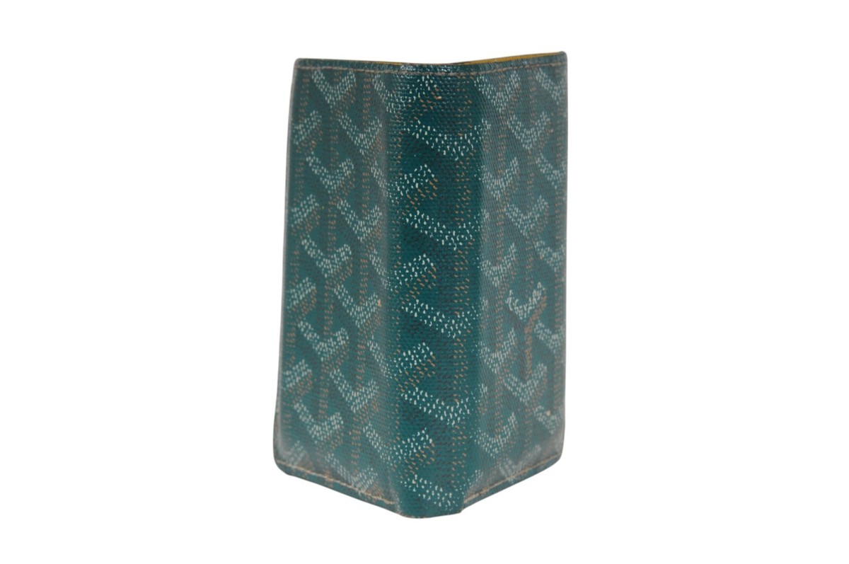 Goyard Saint Pierre Card Wallet Green Multi Pocket Money Holder Bi