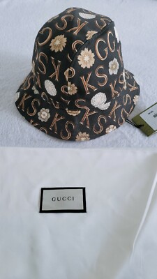 New Authentic Gucci Ken Scott print monogram Canvas bucket  display picture 2