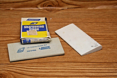 NOS Bear SS4 Sharpening Stone Soft Arkansas Oilstone Edge Slip + Bonus Piece E22