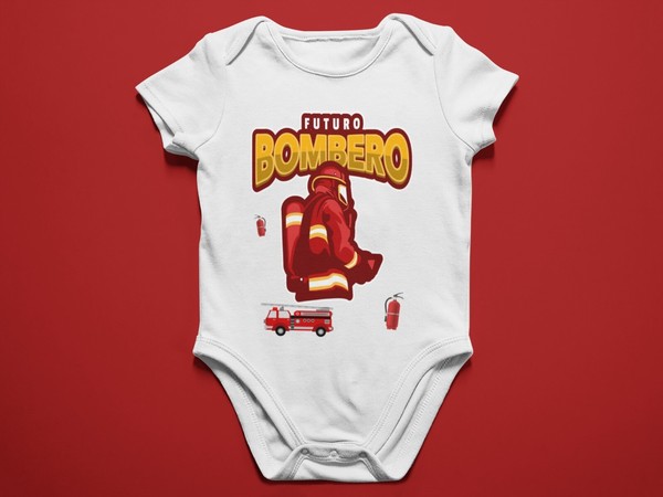 Body bebé FUTURO BOMBERO 100% algodón envío rápido
