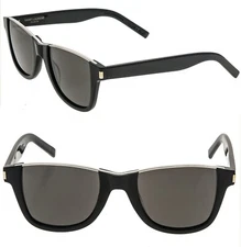 SAINT LAURENT CUT AWAY SL 51 SL51 Black Runway Sunglasses Unisex 001 Classic