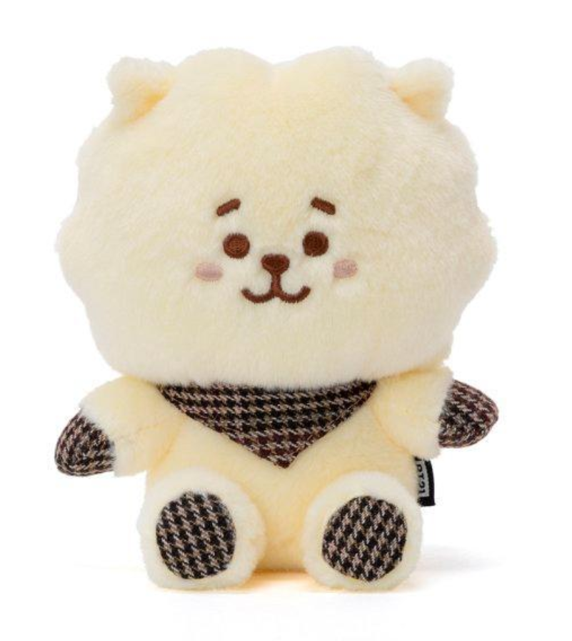 RJ Plush Glen Check BT21 RJ Jin BTS New From Japan Size W135 x