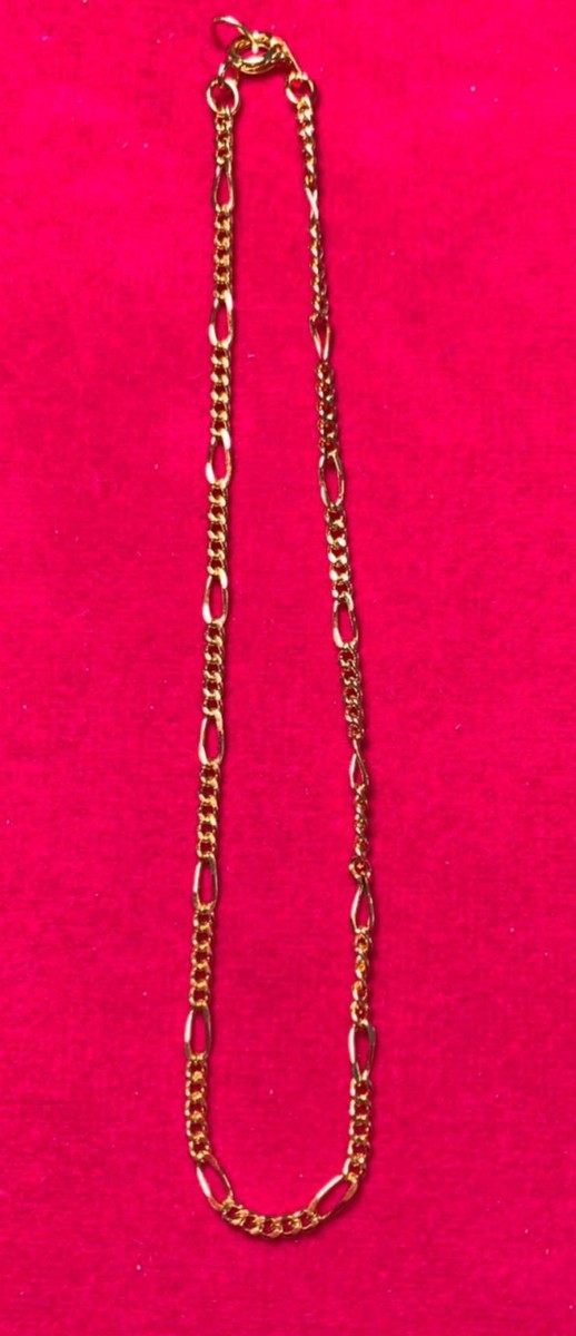 Cavigliera Con Catena Figaro Da 2,5 Mm E Chiusura A Moschettone - Foto 4