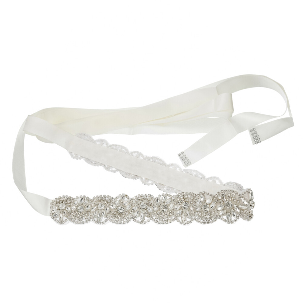 Elegant Hand-Sewn Bridal Waistband Cake Decoration Bridesmaid Accessory for Miss