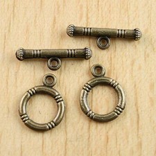15sets bronze tone toggle clasp findings h0660