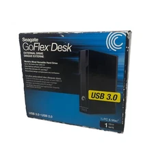 1TB External Hard Drive Seagate FreeAgent GoFlex Desk USB 3.0 Genuine Wiped