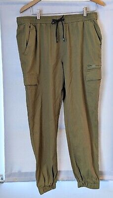 new Tony Hawk Men L Olive Green Stretch Jogger Zip Cargo new Tony Hawk Men L Olive Green Stretch Jogger Zip Cargo