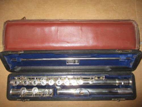 1954 WS HAYNES HANDEMADE FRENCH MODEL OPEN HOLE PROFESSIONAL FLUTE #24xxx - Picture 1 of 5