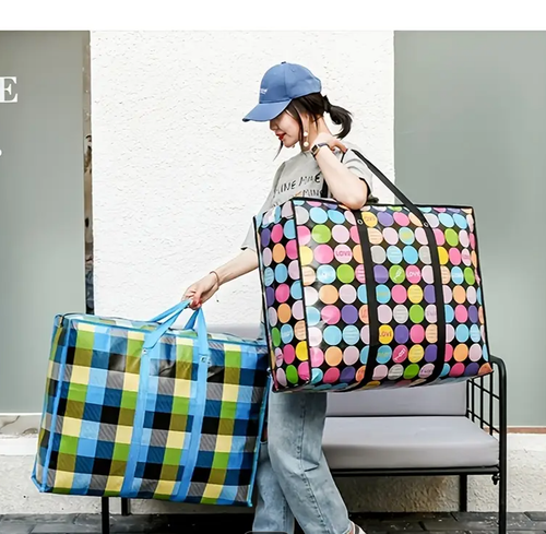 Extra Huge Reusable Nonwoven Polyester Laundry Storage Bags with handle & zipper - Picture 5 of 9