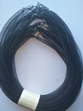 20 piece pack of black Italian mesh necklace choker Nylon Soft 4mm Wide 38cm L