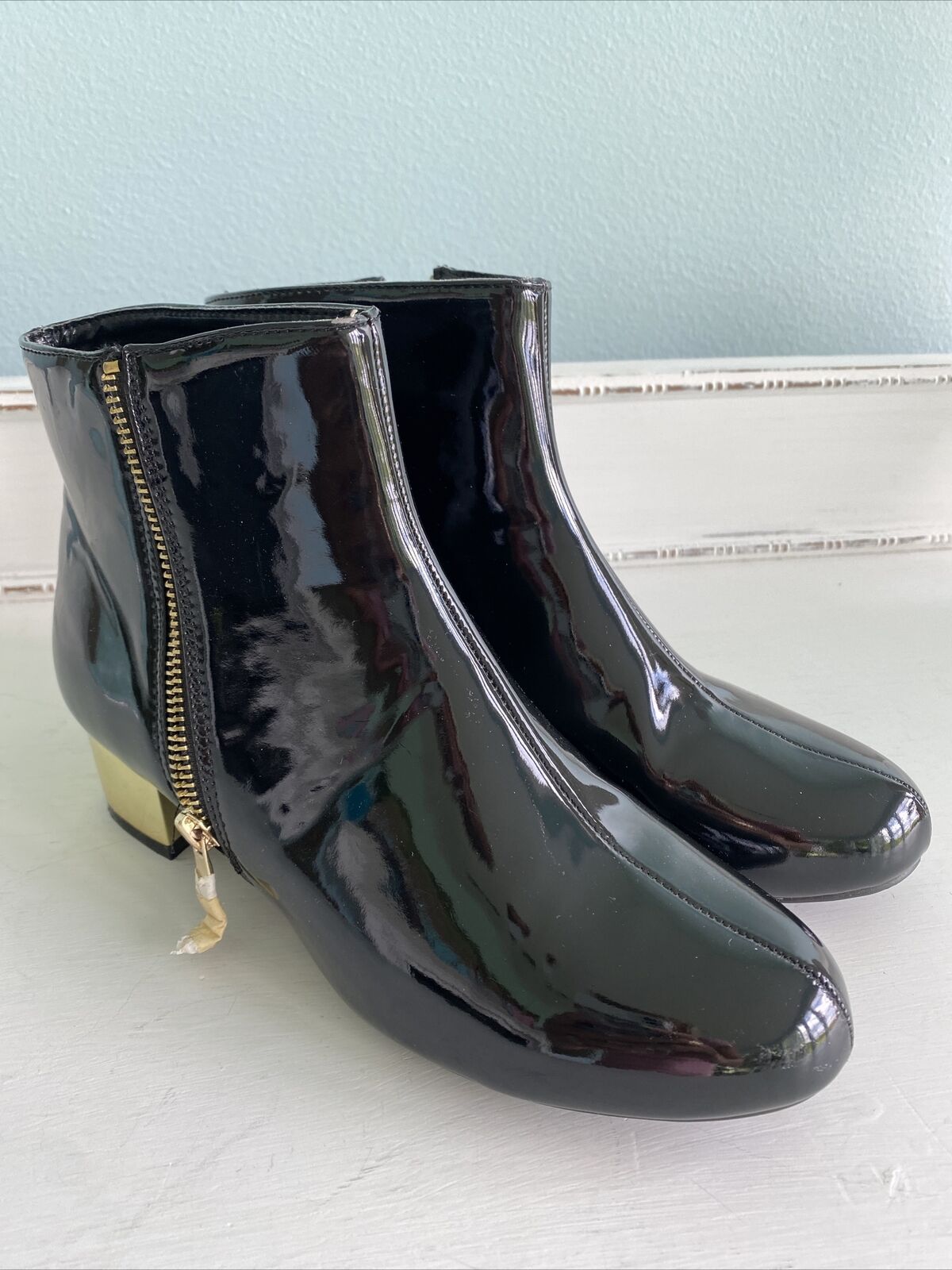 Wanted Boots NEW Women's Bumble Shoe, Black Patent Ankle Booties