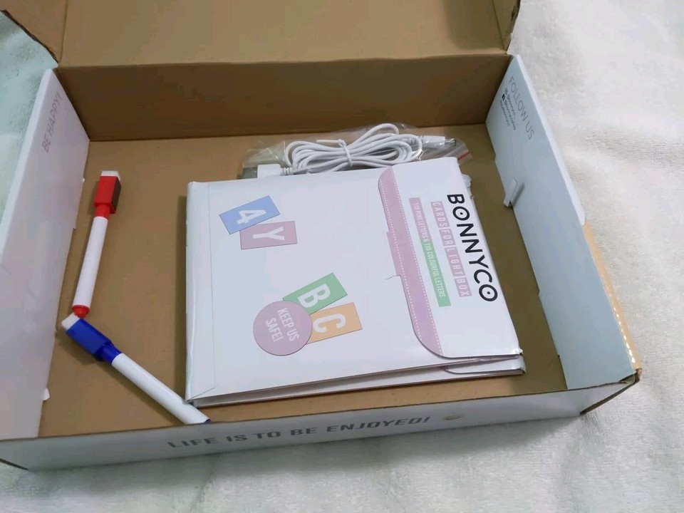 BONNYCO Pink Cinema LED Light Box 220 Letters and 180 Emojis eBay