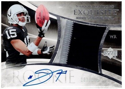 JOHNNIE LEE HIGGINS - RC - AUTO - Patch - /225 - 2007 NFL Exquisite #110