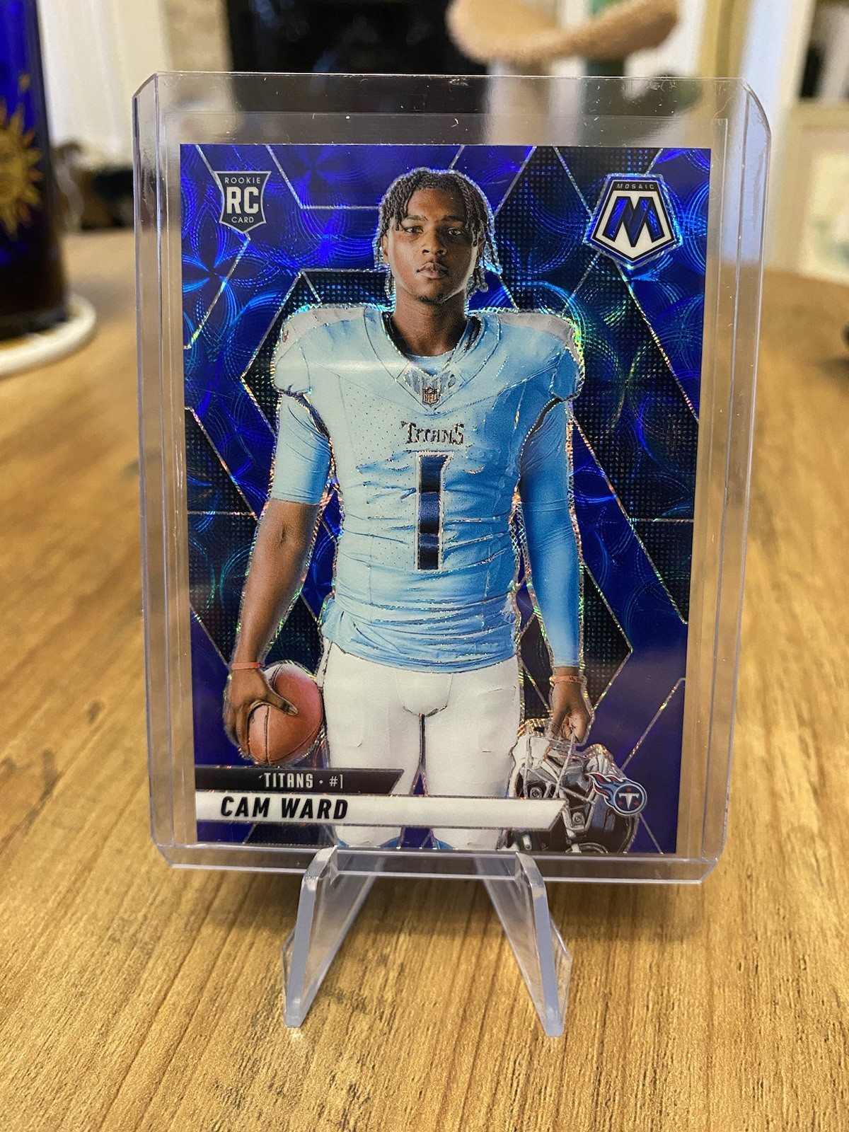 2025 Panini Mosaic #272 Cam Ward Variation RC BLUE SCOPE PRIZM Titans