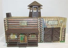 1970s Marx Fort Apache Cavalry Supply Tin Building, satin finish