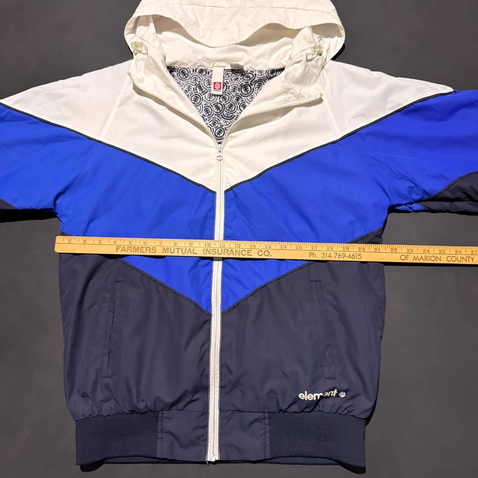 Sudadera con Capucha Vintage Element Skate Cremallera Patín Cortavientos Azul Para Hombre Talla Pequeña Y2K Foto 4 de 4