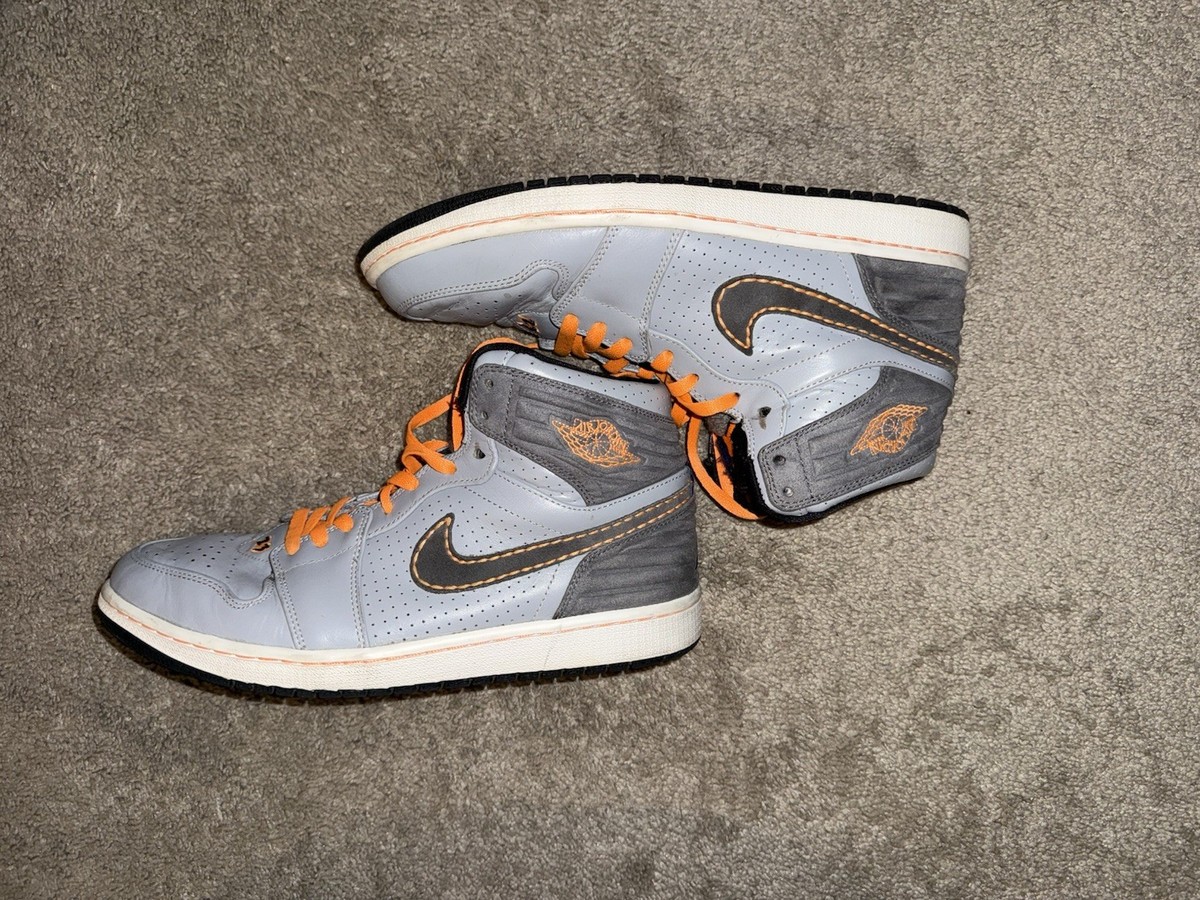 NIKE AIR JORDAN 1 RETRO 93 WOLF GREY-COOL GREY-BRIGHT CITRUS SZ
