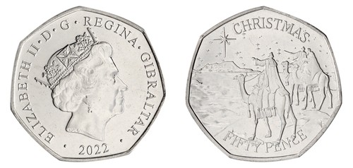 Gibraltar 50 Pence, 2022, KM #1866, Mint, Commemorative