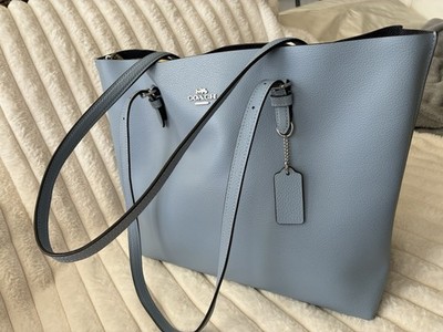 Coach 1671 Mollie Double Faced Pebbled Leather Periwinkle Large