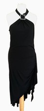 Black Strappy Evening Party Dress Size M/L CeAlle Approx Size 8/10 Black strappy
