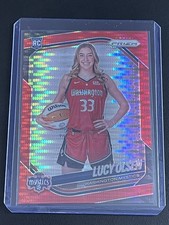 2025 Panini Prizm WNBA - Lucy Olsen #145 Red Pulsar Prizm /299 (RC)