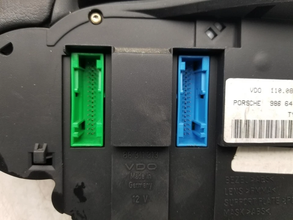 PORSCHE BOXSTER Speedometer Speedo Clock 2.7 986 Instrument Cluster Manual 2002  - Image 3 of 4