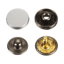 30 Set Press-Stud Cap Button 10mm Metal Snap Fastener for Leathers, Matte Sand