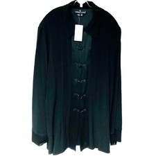 NWT Y2K Carole Little Long Duster Kimono Jacket Coat Womens 10 Minimalist USA