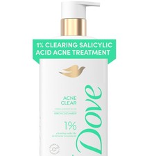 Dove Serum Body Wash Acne Clear for troubled 18.5 Fl Oz (Pack of 1), White 