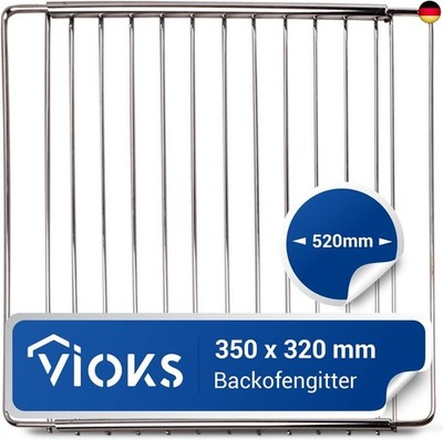 VIOKS Backofen Gitterrost Ausziehbar 350/520mm x 320 mm Grillrost Edelstahl