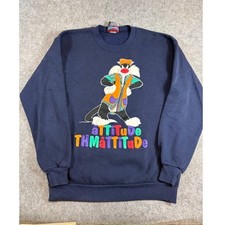 Vintage 90s Looney Tunes Sylvester The Cat Sweatshirt Mens L Crewneck Streetwear
