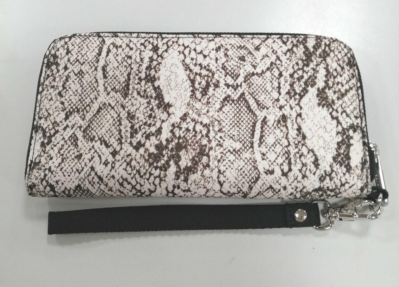 Long Wallet with Strap Model Python Pattern White… - image 2
