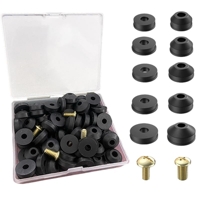 #ad 48PCS Outdoor Faucet Repair Kit Rubber Washers amp; Brass Screws Sink Hose Seal Ass $10.32