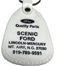 Vintage Mount Airy North Carolina Scenic Auto Dealership Car Dealer NC Keychain