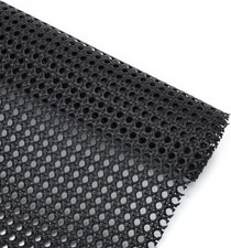20" X 108" Plastic Cane Webbing for Basket Making, Black Synthetic Rattan Roll f