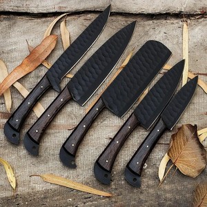 Couteaux de cuisine fabriqués à la main sur mesure Damas Kit chef Couteau Set forgé à la mains