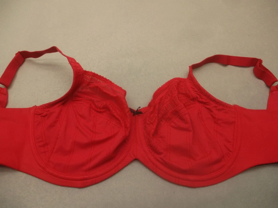 Sujetador Demi 38DD Lilyette para mujer rojo sin forro con aros cierre trasero correa ancha 9A Foto 2 de 4