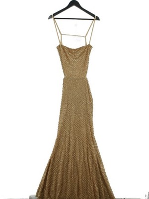 Oh Polly Maxikleid UK10 in Gold