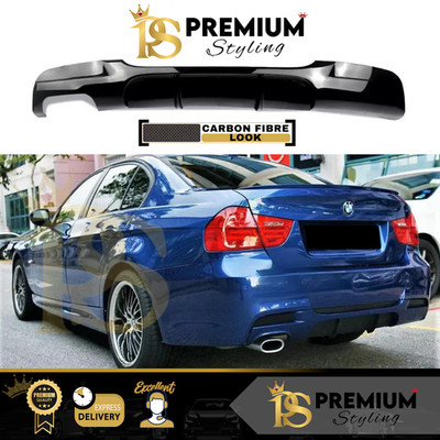 BMW 3 Series E90 E91 Rear Valance Diffuser Spoiler Splitter M Sport Carbon Fibre