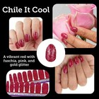 Color Street NIP FMG185 CHILE IT COOL dry polish strips red glitter — photo 2