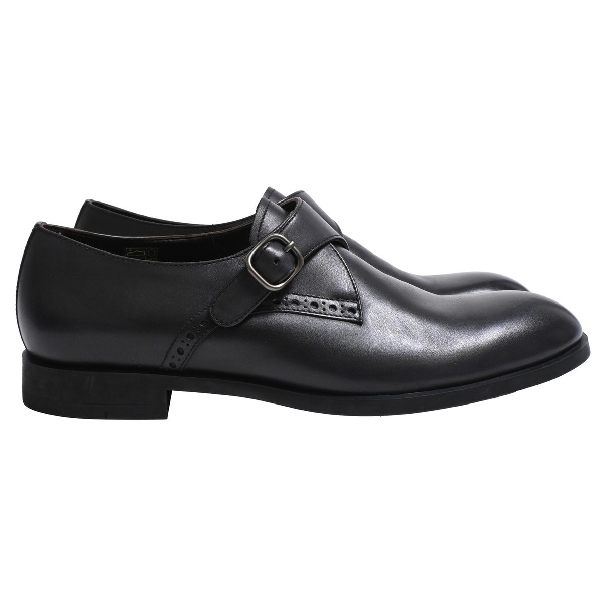 Ermenegildo Zegna Monk Strap Shoes In Leather Men Black Size 43
